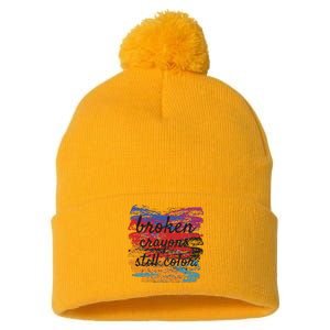 Broken Crayons Still Broken Crayons Still Pom Pom 12in Knit Beanie