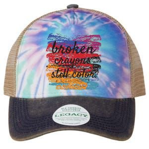 Broken Crayons Still Broken Crayons Still Legacy Tie Dye Trucker Hat