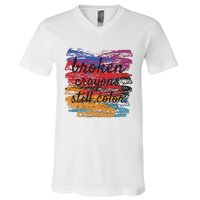 Broken Crayons Still Broken Crayons Still V-Neck T-Shirt