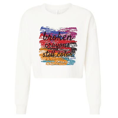 Broken Crayons Still Broken Crayons Still Cropped Pullover Crew