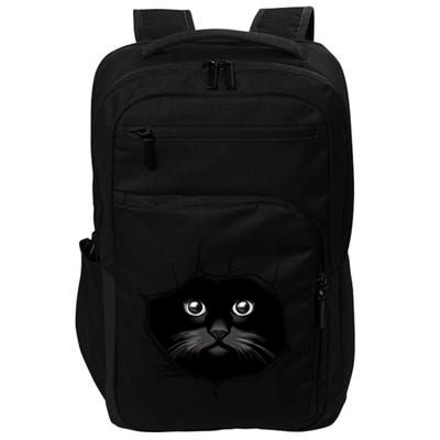 Black Cat Stares At You Cat Eyes Impact Tech Backpack