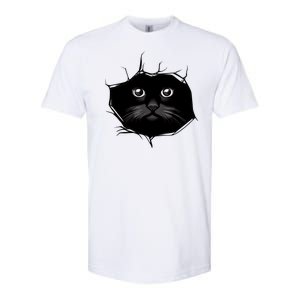 Black Cat Stares At You Cat Eyes Softstyle CVC T-Shirt