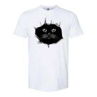 Black Cat Stares At You Cat Eyes Softstyle CVC T-Shirt