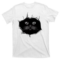 Black Cat Stares At You Cat Eyes T-Shirt