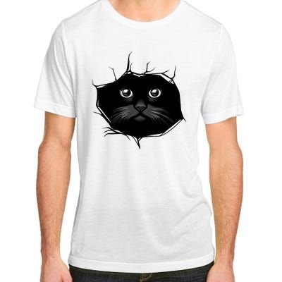 Black Cat Stares At You Cat Eyes Adult ChromaSoft Performance T-Shirt