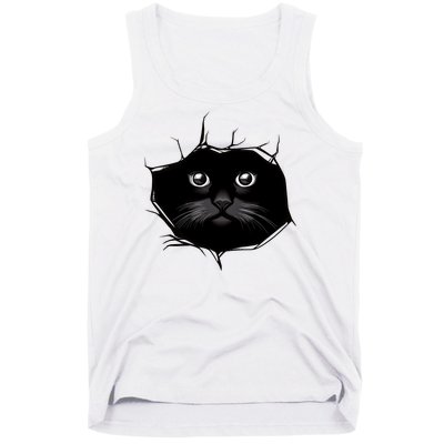 Black Cat Stares At You Cat Eyes Tank Top