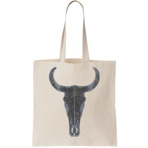 Boho Cow Skull Western Steer Skull Cowgirl Rancher Tote Bag