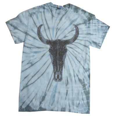 Boho Cow Skull Western Steer Skull Cowgirl Rancher Tie-Dye T-Shirt