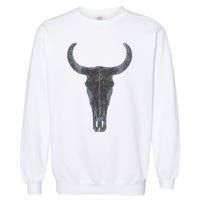 Boho Cow Skull Western Steer Skull Cowgirl Rancher Garment-Dyed Sweatshirt