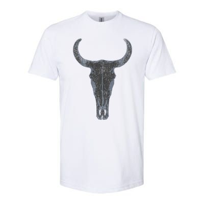 Boho Cow Skull Western Steer Skull Cowgirl Rancher Softstyle CVC T-Shirt