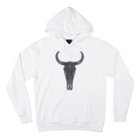 Boho Cow Skull Western Steer Skull Cowgirl Rancher Hoodie