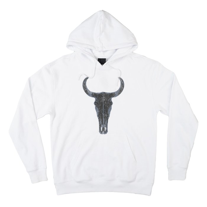 Boho Cow Skull Western Steer Skull Cowgirl Rancher Hoodie