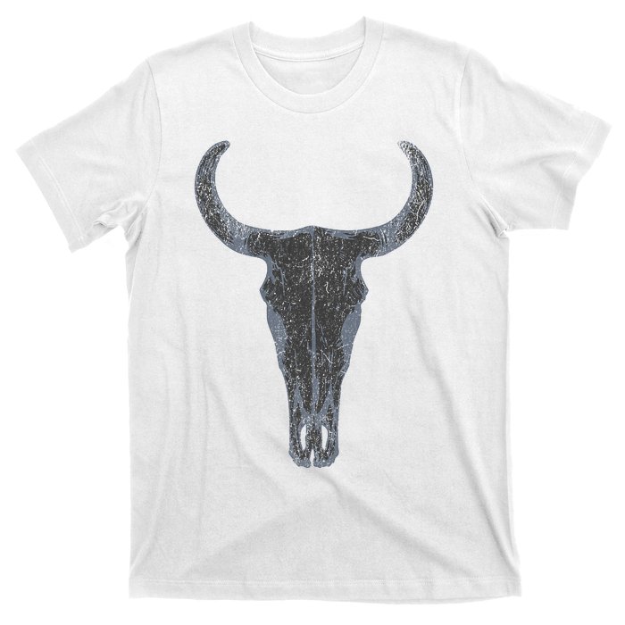 Boho Cow Skull Western Steer Skull Cowgirl Rancher T-Shirt