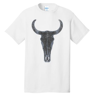 Boho Cow Skull Western Steer Skull Cowgirl Rancher Tall T-Shirt