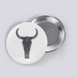 Boho Cow Skull Western Steer Skull Cowgirl Rancher Button