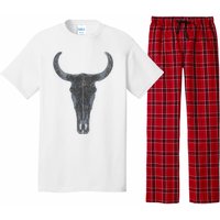 Boho Cow Skull Western Steer Skull Cowgirl Rancher Pajama Set