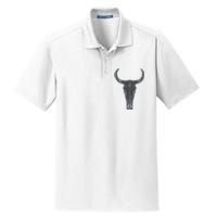 Boho Cow Skull Western Steer Skull Cowgirl Rancher Dry Zone Grid Polo