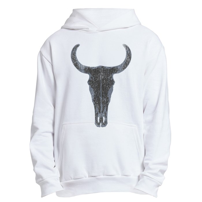 Boho Cow Skull Western Steer Skull Cowgirl Rancher Urban Pullover Hoodie