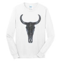 Boho Cow Skull Western Steer Skull Cowgirl Rancher Tall Long Sleeve T-Shirt