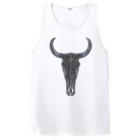 Boho Cow Skull Western Steer Skull Cowgirl Rancher PosiCharge Competitor Tank