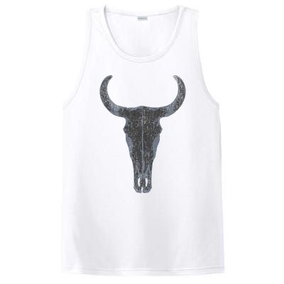 Boho Cow Skull Western Steer Skull Cowgirl Rancher PosiCharge Competitor Tank