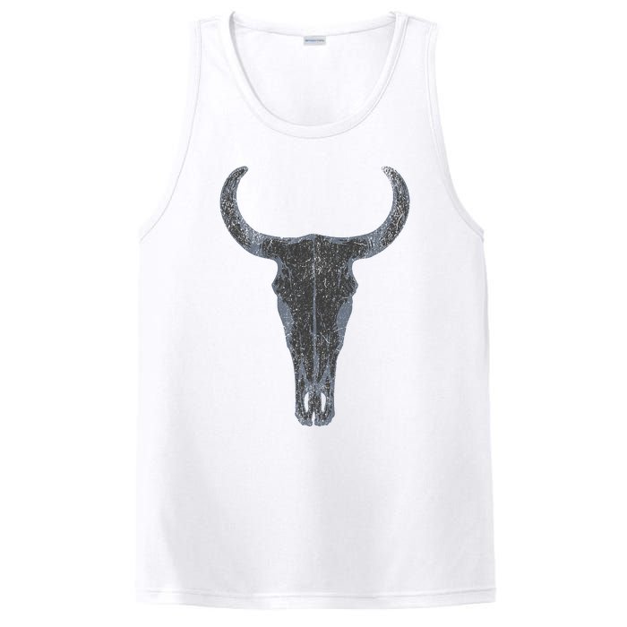 Boho Cow Skull Western Steer Skull Cowgirl Rancher PosiCharge Competitor Tank