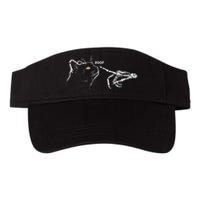 Black Cat Skeleton Hand Boop Halloween Pet Valucap Bio-Washed Visor