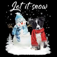 Border Collie Santa Dog Christmas Snow Xmas Pajama Meaningful Gift Doggie Tank