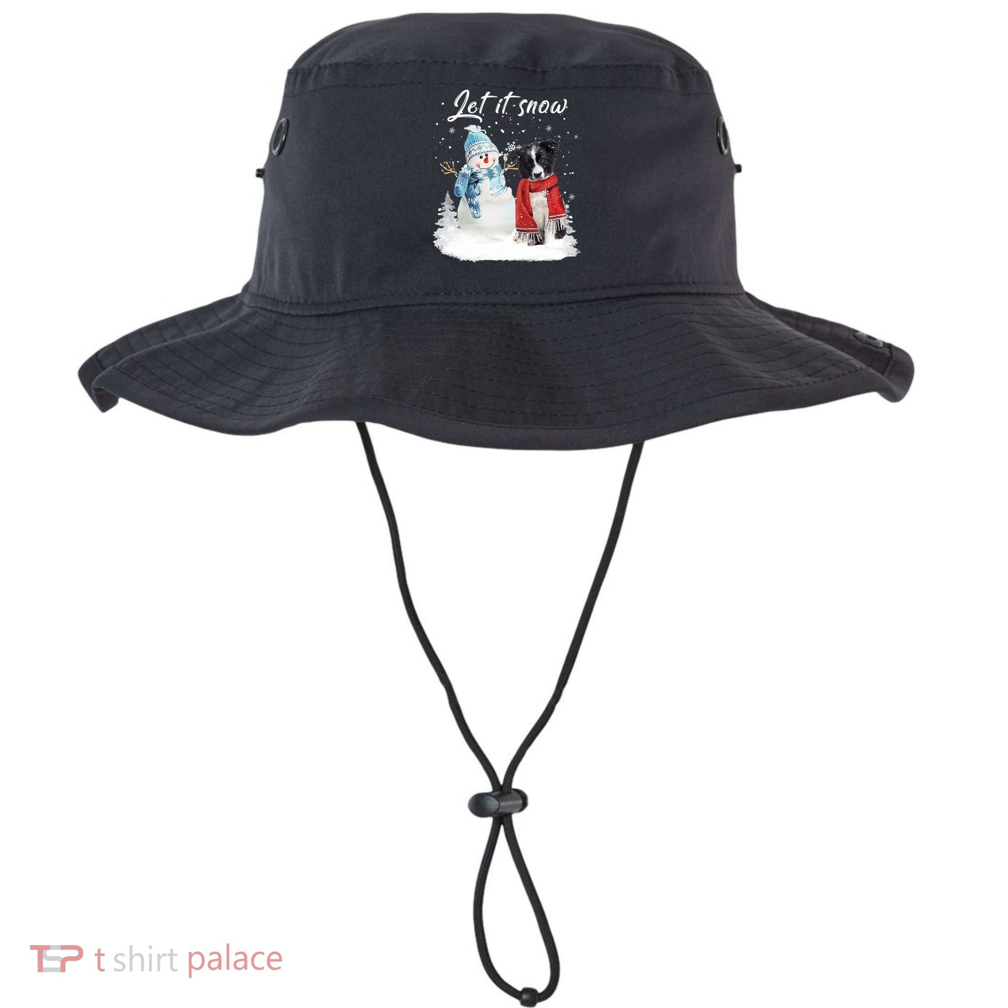 Border Collie Santa Dog Christmas Snow Xmas Pajama Meaningful Gift Bucket Hat