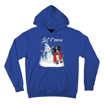 Border Collie Santa Dog Christmas Snow Xmas Pajama Meaningful Gift Tall Hoodie