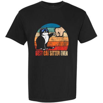 Best Cat Sitter Ever Funny Fist Bump Garment-Dyed Heavyweight T-Shirt