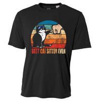 Best Cat Sitter Ever Funny Fist Bump Cooling Performance Crew T-Shirt