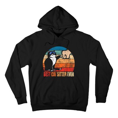 Best Cat Sitter Ever Funny Fist Bump Hoodie