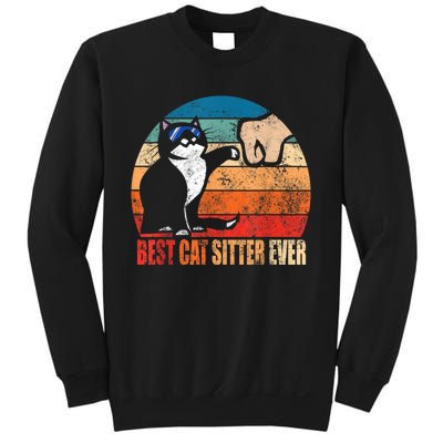 Best Cat Sitter Ever Funny Fist Bump Sweatshirt