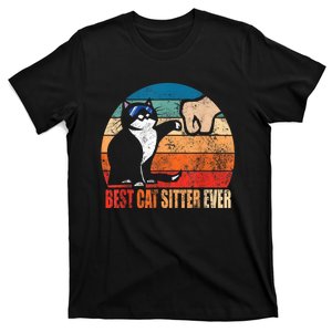 Best Cat Sitter Ever Funny Fist Bump T-Shirt