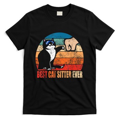 Best Cat Sitter Ever Funny Fist Bump T-Shirt