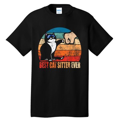 Best Cat Sitter Ever Funny Fist Bump Tall T-Shirt