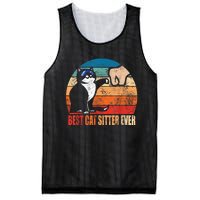 Best Cat Sitter Ever Funny Fist Bump Mesh Reversible Basketball Jersey Tank