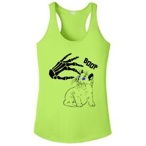 Black Cat Skeleton Hand Boop Halloween Pet Gift Ladies PosiCharge Competitor Racerback Tank