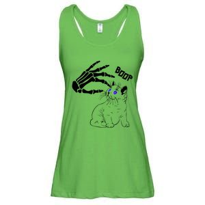 Black Cat Skeleton Hand Boop Halloween Pet Gift Ladies Essential Flowy Tank