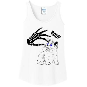 Black Cat Skeleton Hand Boop Halloween Pet Gift Ladies Essential Tank