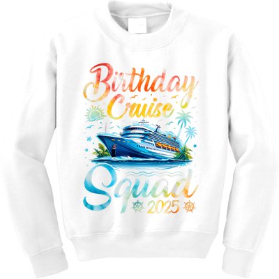 Birthday Cruise Squad 2025 Cruise Birthday Party Vacation Kids Sweatshirt