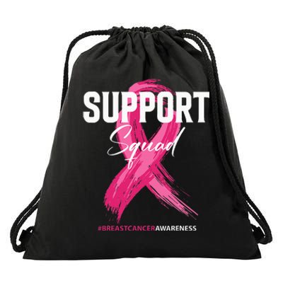 Breast Cancer Support Squad Breast Cancer Awareness Drawstring Bag