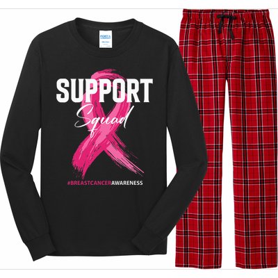 Breast Cancer Support Squad Breast Cancer Awareness Long Sleeve Pajama Set