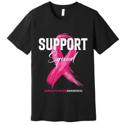 Breast Cancer Support Squad Breast Cancer Awareness Premium T-Shirt