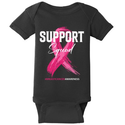 Breast Cancer Support Squad Breast Cancer Awareness Baby Bodysuit
