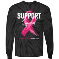 Breast Cancer Support Squad Breast Cancer Awareness Tie-Dye Long Sleeve Shirt