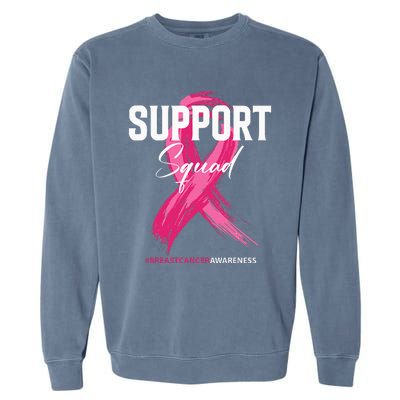 Breast Cancer Support Squad Breast Cancer Awareness Garment-Dyed Sweatshirt