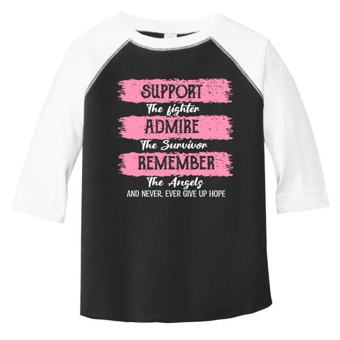 Breast Cancer Support Admire Honor Breast Cancer Awareness Toddler Fine Jersey T-Shirt