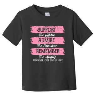 Breast Cancer Support Admire Honor Breast Cancer Awareness Toddler T-Shirt